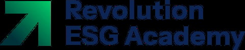 Revolution ESG Academy logo with teal upward arrow and dark blue text
