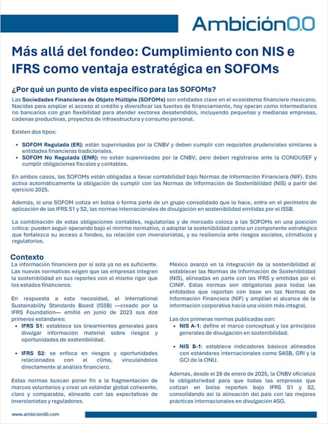 Spanish article about SOFOMs financial entities, IFRS compliance, and strategic advantages in Mexicos financial ecosystem with regulatory information